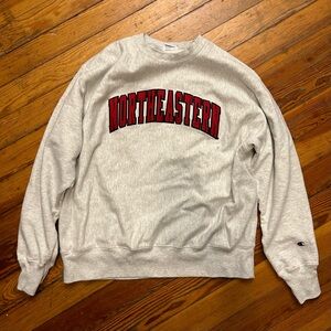 Champion Gray Northeastern Crewneck